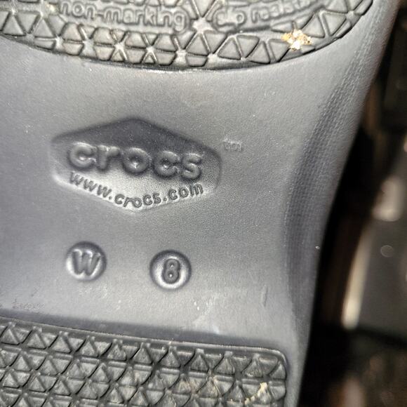 Crocs Women's Neria Pro II Slip Resistant Clogs Black Comfort Work Shoes 8 - Picture 9 of 9